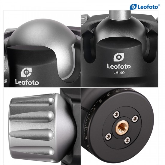 Leofoto LH-40PCL+NP-60 Low Profile Ball Head with Quick Release Clamp