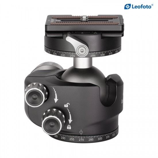 Leofoto LH-40R+NP-60 Low Profile Ball Head with Panning Quick Release Clamp